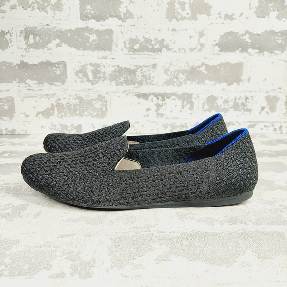 NEW Rothy's The Flat Black Knit Round Toe Slip On Loafers X15
